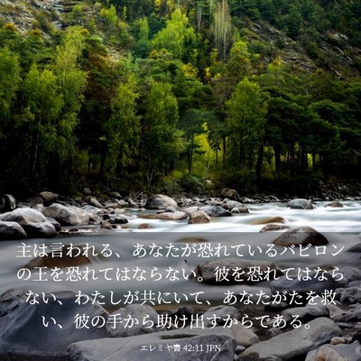Picture 03 - エレミヤ書 42:11 JPN - 主は言われる、あなたが恐れている - Bible Verse Picture