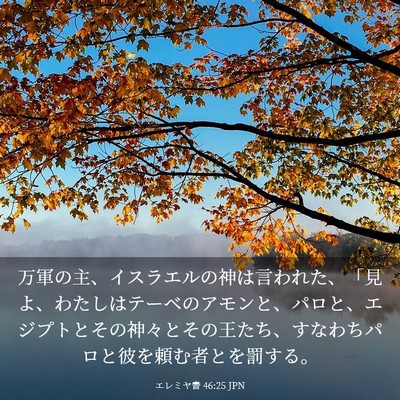 Picture 03 - エレミヤ書 46:25 JPN - 万軍の主、イスラエルの神は言われ - Bible Verse Picture