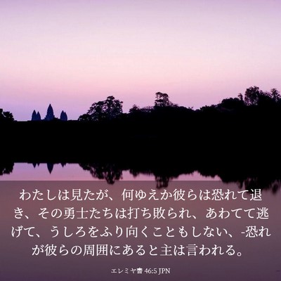 Picture 03 - エレミヤ書 46:5 JPN - わたしは見たが、何ゆえか彼らは恐 - Bible Verse Picture