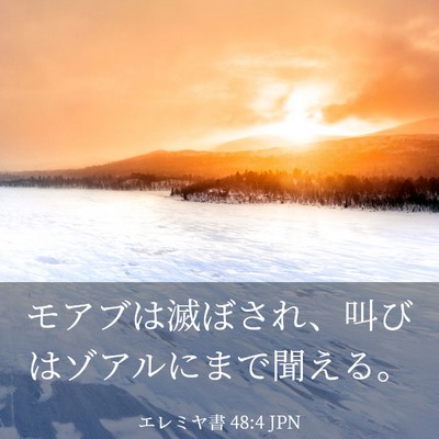 Picture 03 - エレミヤ書 48:4 JPN - モアブは滅ぼされ、叫びはゾアルに - Bible Verse Picture