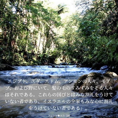 Picture 03 - エレミヤ書 9:26 JPN - エジプト、ユダ、エドム、アンモン - Bible Verse Picture