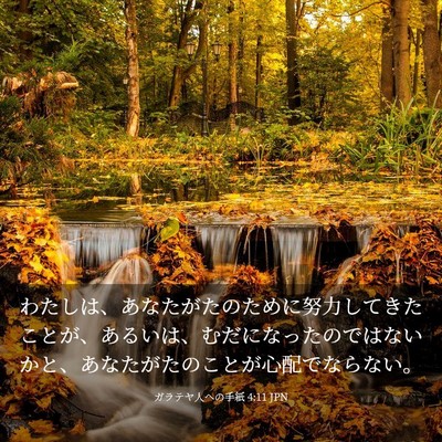 Picture 03 - ガラテヤ人への手紙 4:11 JPN - わたしは、あなたがたのために努力 - Bible Verse Picture