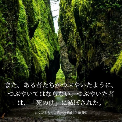 Picture 03 - コリント人への第一の手紙 10:10 JPN - また、ある者たちがつぶやいたよう - Bible Verse Picture
