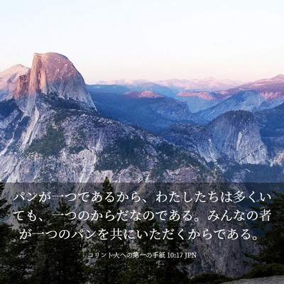 Picture 03 - コリント人への第一の手紙 10:17 JPN - パンが一つであるから、わたしたち - Bible Verse Picture