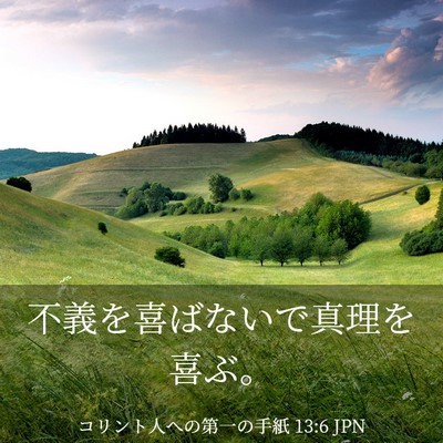 Picture 03 - コリント人への第一の手紙 13:6 JPN - 不義を喜ばないで真理を喜ぶ。 - Bible Verse Picture