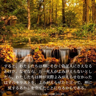 Picture 03 - コリント人への第一の手紙 15:15 JPN - すると、わたしたちは神にそむく偽 - Bible Verse Picture