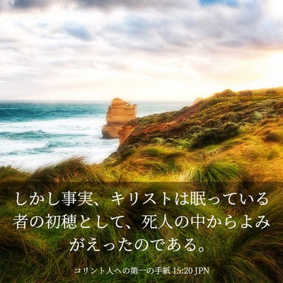 Picture 03 - コリント人への第一の手紙 15:20 JPN - しかし事実、キリストは眠っている - Bible Verse Picture