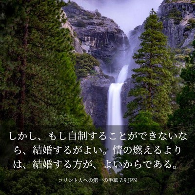 Picture 03 - コリント人への第一の手紙 7:9 JPN - しかし、もし自制することができな - Bible Verse Picture