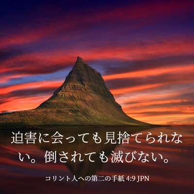 Picture 03 - コリント人への第二の手紙 4:9 JPN - 迫害に会っても見捨てられない。倒 - Bible Verse Picture