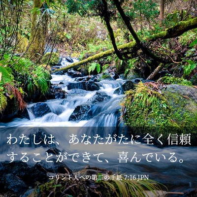 Picture 03 - コリント人への第二の手紙 7:16 JPN - わたしは、あなたがたに全く信頼す - Bible Verse Picture