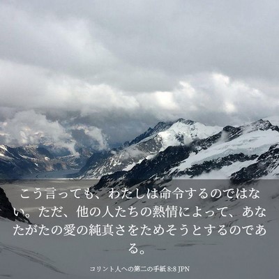 Picture 03 - コリント人への第二の手紙 8:8 JPN - こう言っても、わたしは命令するの - Bible Verse Picture