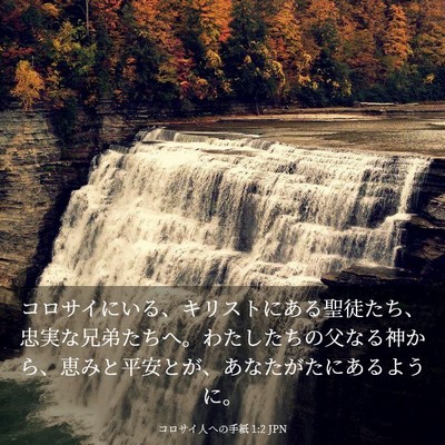 Picture 03 - コロサイ人への手紙 1:2 JPN - コロサイにいる、キリストにある聖 - Bible Verse Picture