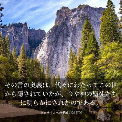 Picture 03 - コロサイ人への手紙 1:26 JPN - その言の奥義は、代々にわたってこ - Bible Verse Picture