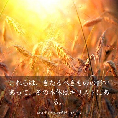 Picture 03 - コロサイ人への手紙 2:17 JPN - これらは、きたるべきものの影であ - Bible Verse Picture
