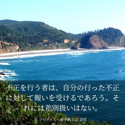 Picture 03 - コロサイ人への手紙 3:25 JPN - 不正を行う者は、自分の行った不正 - Bible Verse Picture