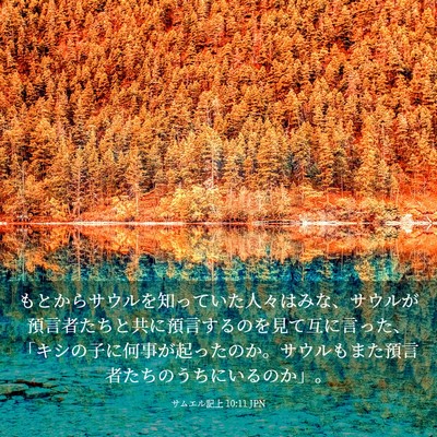 Picture 03 - サムエル記上 10:11 JPN - もとからサウルを知っていた人々は - Bible Verse Picture