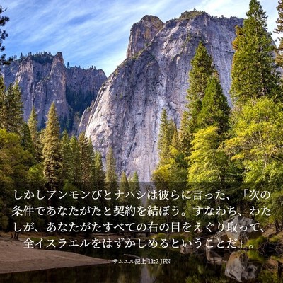 Picture 03 - サムエル記上 11:2 JPN - しかしアンモンびとナハシは彼らに - Bible Verse Picture
