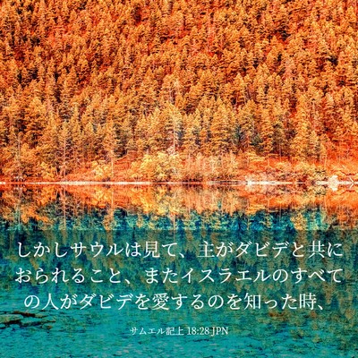 Picture 03 - サムエル記上 18:28 JPN - しかしサウルは見て、主がダビデと - Bible Verse Picture
