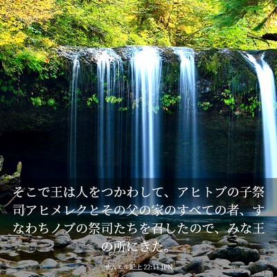 Picture 03 - サムエル記上 22:11 JPN - そこで王は人をつかわして、アヒト - Bible Verse Picture
