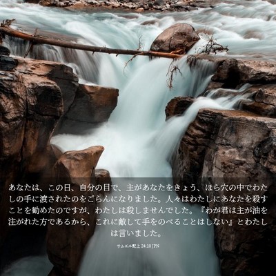 Picture 03 - サムエル記上 24:10 JPN - あなたは、この日、自分の目で、主 - Bible Verse Picture