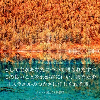Picture 03 - サムエル記上 25:30 JPN - そして主があなたについて語られた - Bible Verse Picture