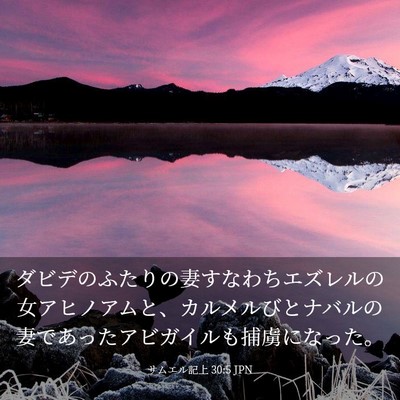 Picture 03 - サムエル記上 30:5 JPN - ダビデのふたりの妻すなわちエズレ - Bible Verse Picture