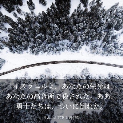 Picture 03 - サムエル記下 1:19 JPN - 「イスラエルよ、あなたの栄光は、 - Bible Verse Picture