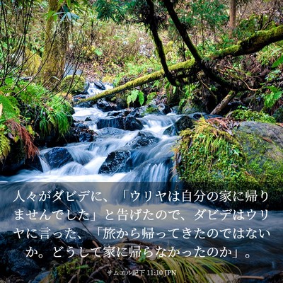 Picture 03 - サムエル記下 11:10 JPN - 人々がダビデに、「ウリヤは自分の - Bible Verse Picture