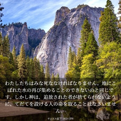 Picture 03 - サムエル記下 14:14 JPN - わたしたちはみな死ななければなり - Bible Verse Picture