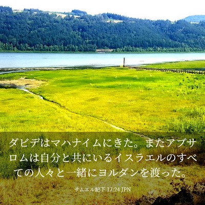 Picture 03 - サムエル記下 17:24 JPN - ダビデはマハナイムにきた。またア - Bible Verse Picture