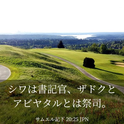Picture 03 - サムエル記下 20:25 JPN - シワは書記官、ザドクとアビヤタル - Bible Verse Picture