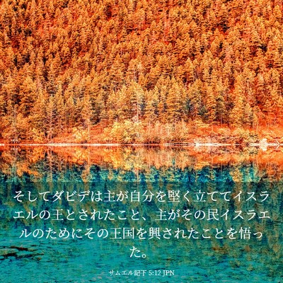 Picture 03 - サムエル記下 5:12 JPN - そしてダビデは主が自分を堅く立て - Bible Verse Picture