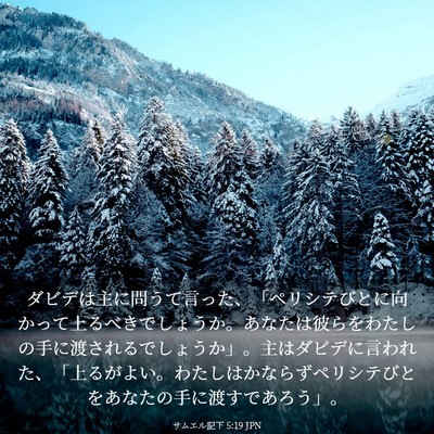 Picture 03 - サムエル記下 5:19 JPN - ダビデは主に問うて言った、「ペリ - Bible Verse Picture