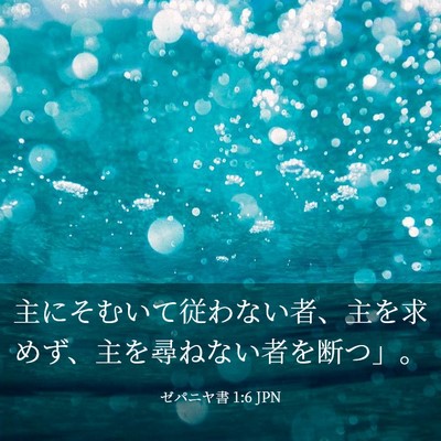 Picture 03 - ゼパニヤ書 1:6 JPN - 主にそむいて従わない者、主を求め - Bible Verse Picture
