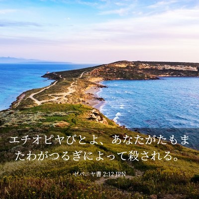 Picture 03 - ゼパニヤ書 2:12 JPN - エチオピヤびとよ、あなたがたもま - Bible Verse Picture