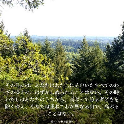 Picture 03 - ゼパニヤ書 3:11 JPN - その日には、あなたはわたしにそむ - Bible Verse Picture