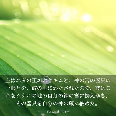 Picture 03 - ダニエル書 1:2 JPN - 主はユダの王エホヤキムと、神の宮 - Bible Verse Picture