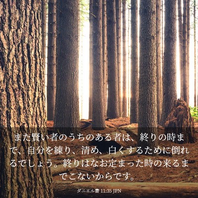 Picture 03 - ダニエル書 11:35 JPN - また賢い者のうちのある者は、終り - Bible Verse Picture