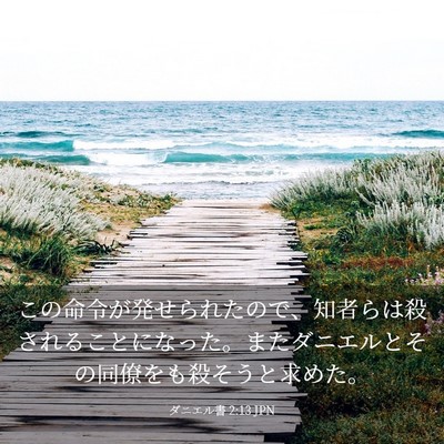Picture 03 - ダニエル書 2:13 JPN - この命令が発せられたので、知者ら - Bible Verse Picture