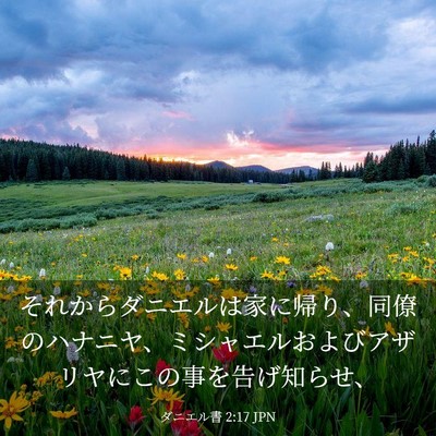 Picture 03 - ダニエル書 2:17 JPN - それからダニエルは家に帰り、同僚 - Bible Verse Picture