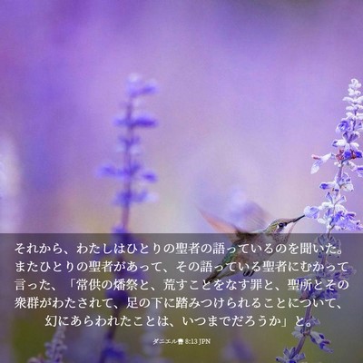 Picture 03 - ダニエル書 8:13 JPN - それから、わたしはひとりの聖者の - Bible Verse Picture