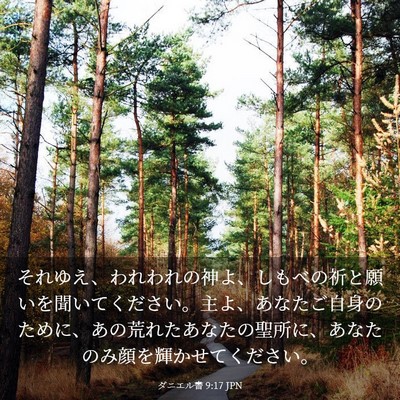 Picture 03 - ダニエル書 9:17 JPN - それゆえ、われわれの神よ、しもべ - Bible Verse Picture