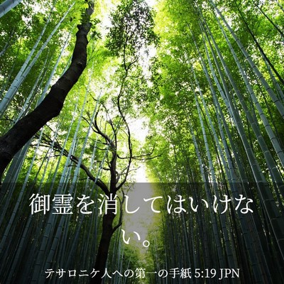 Picture 03 - テサロニケ人への第一の手紙 5:19 JPN - 御霊を消してはいけない。 - Bible Verse Picture