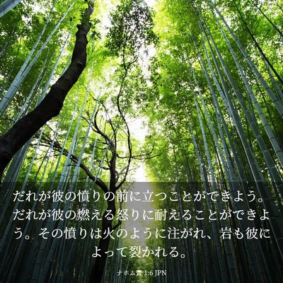 Picture 03 - ナホム書 1:6 JPN - だれが彼の憤りの前に立つことがで - Bible Verse Picture