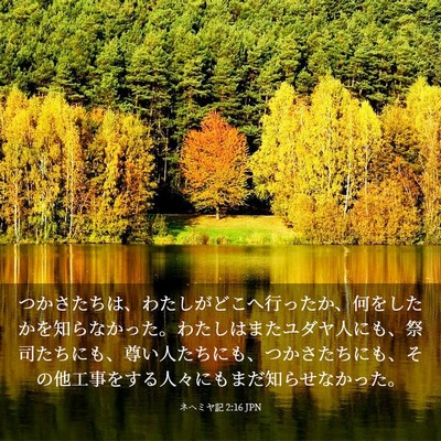 Picture 03 - ネヘミヤ記 2:16 JPN - つかさたちは、わたしがどこへ行っ - Bible Verse Picture