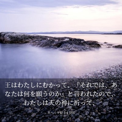 Picture 03 - ネヘミヤ記 2:4 JPN - 王はわたしにむかって、「それでは - Bible Verse Picture