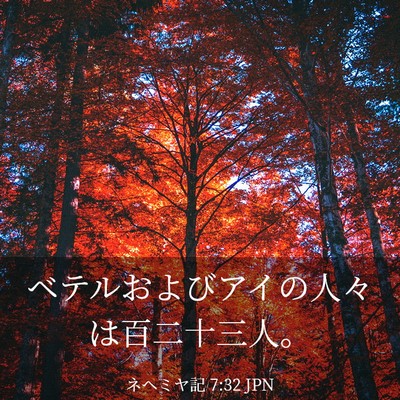 Picture 03 - ネヘミヤ記 7:32 JPN - ベテルおよびアイの人々は百二十三 - Bible Verse Picture