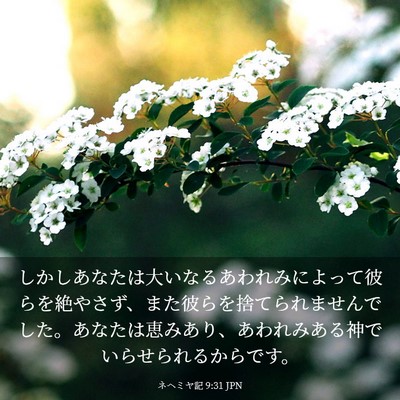 Picture 03 - ネヘミヤ記 9:31 JPN - しかしあなたは大いなるあわれみに - Bible Verse Picture