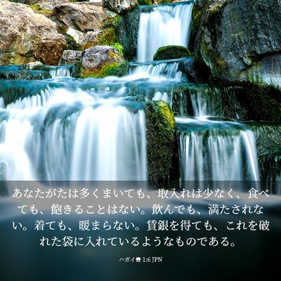 Picture 03 - ハガイ書 1:6 JPN - あなたがたは多くまいても、取入れ - Bible Verse Picture