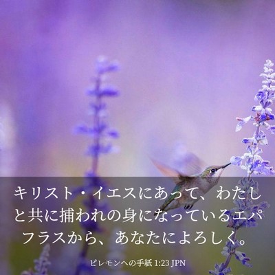 Picture 03 - ピレモンヘの手紙 1:23 JPN - キリスト・イエスにあって、わたし - Bible Verse Picture